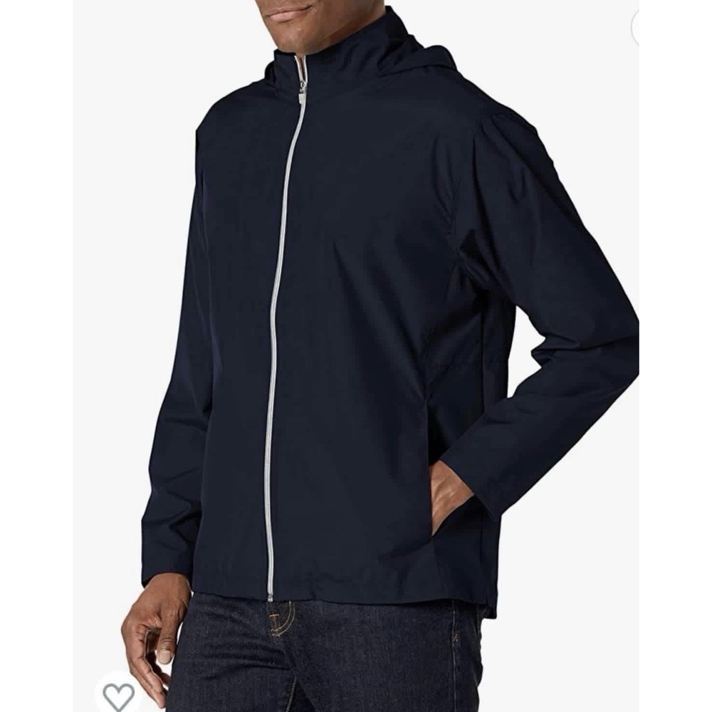 Charles River  Windbreaker Jacket Men's Med Pack & Go ZipS Hooded Pullover Blue
